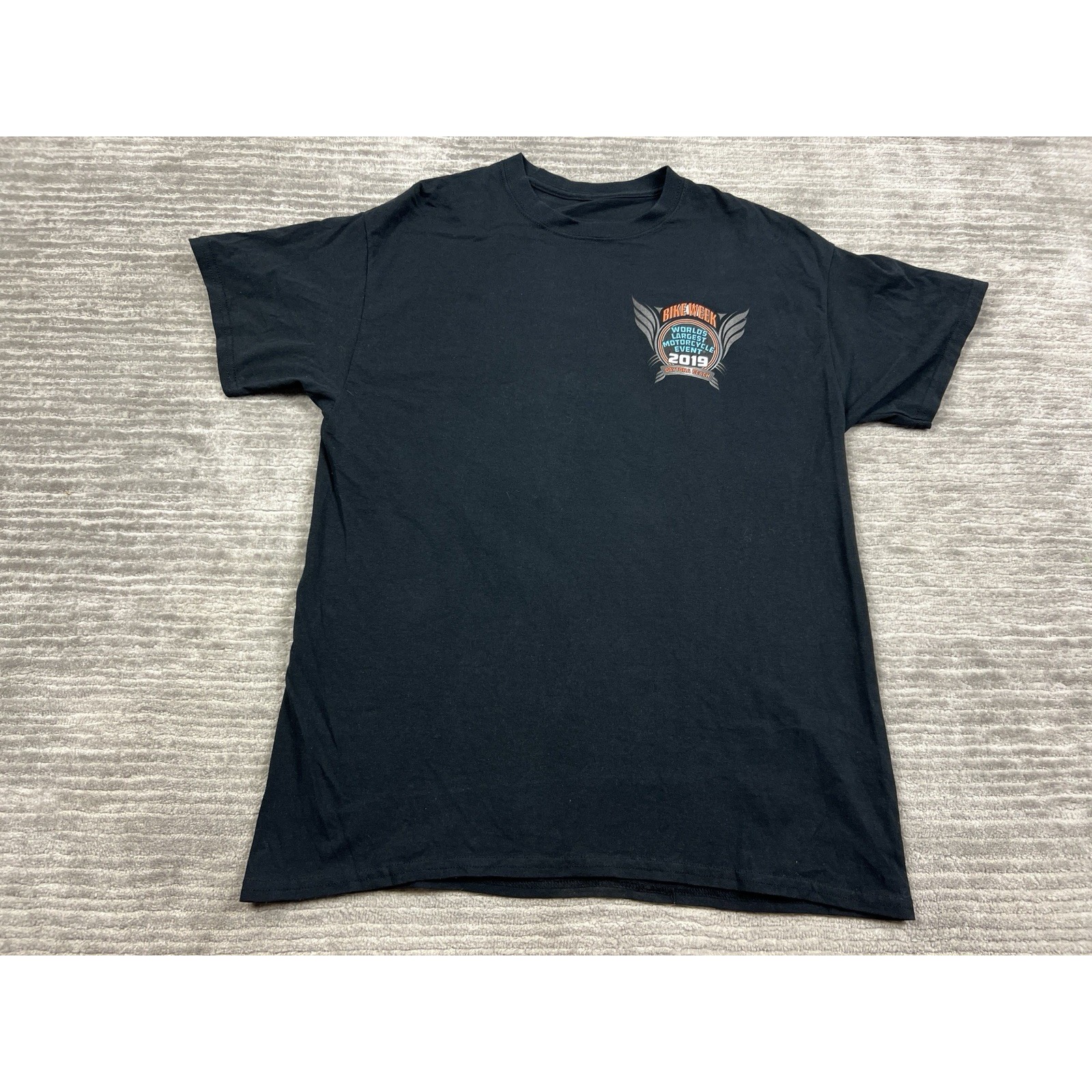 Bike Week Daytona Beach Shirt Mens Medium Black Short Sleeve